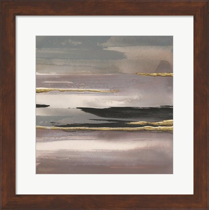 Framed Gilded Morning Fog II Print