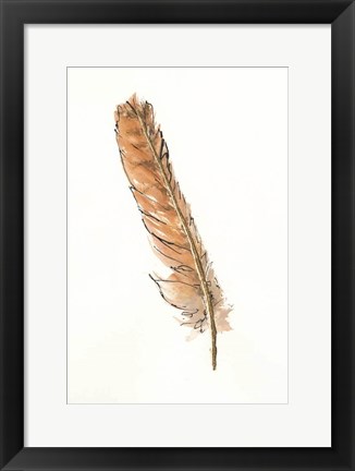 Framed Gold Feathers II Print