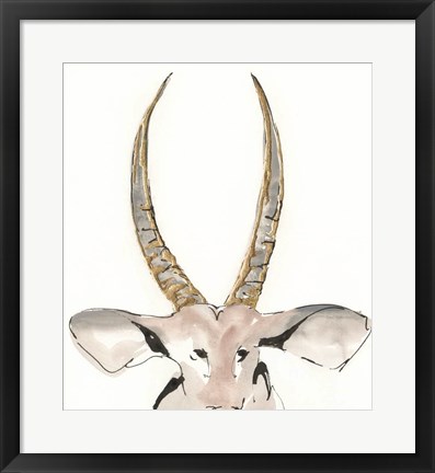 Framed Gilded Antelope Print