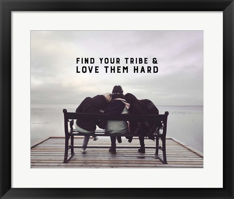 Framed Find Your Tribe - Friend Trio Color Print