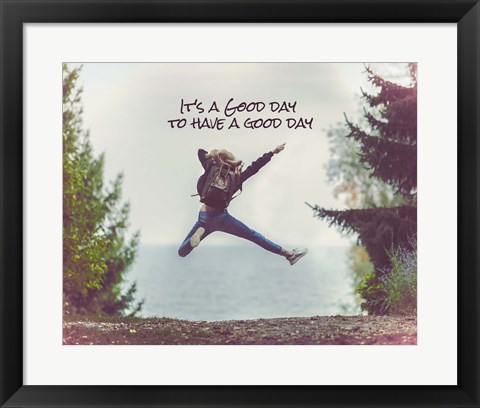 Framed It&#39;s a Good Day - Leap Color Print