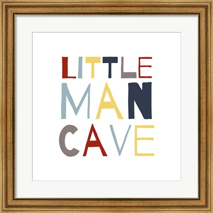 Framed Little Man Cave Primary Color Palette Print