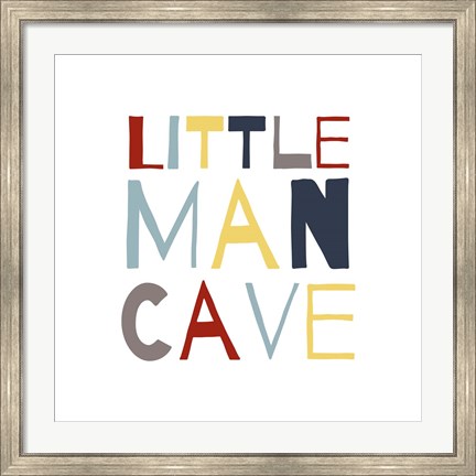 Framed Little Man Cave Primary Color Palette Print