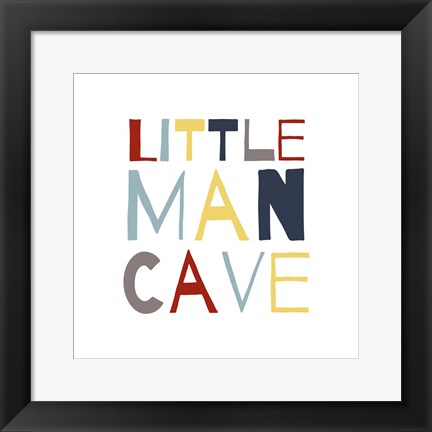 Framed Little Man Cave Primary Color Palette Print