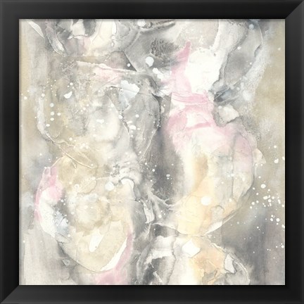 Framed Blushing Snowflakes II Print