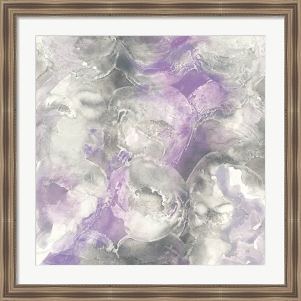 Framed Amethyst Circles I Print