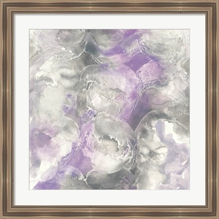 Framed Amethyst Circles I Print