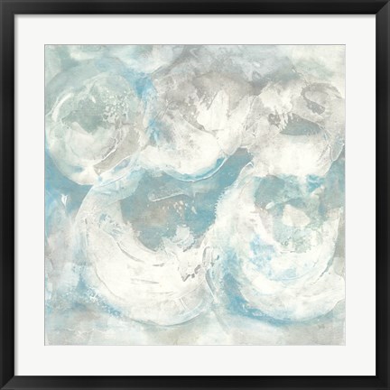 Framed Pale Blue Circles IV Print