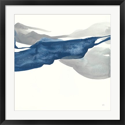 Framed Sapphire and Gray III Print