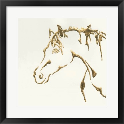 Framed Gilded Cowpony Print