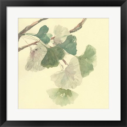 Framed Gingko Leaves I Print