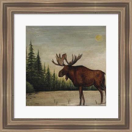 Framed North Woods Moose II Print