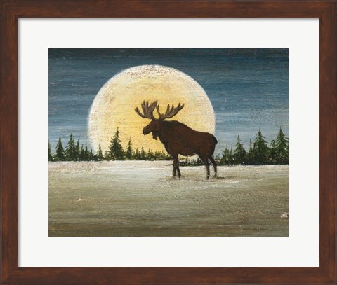 Framed North Woods Moose Crop Print