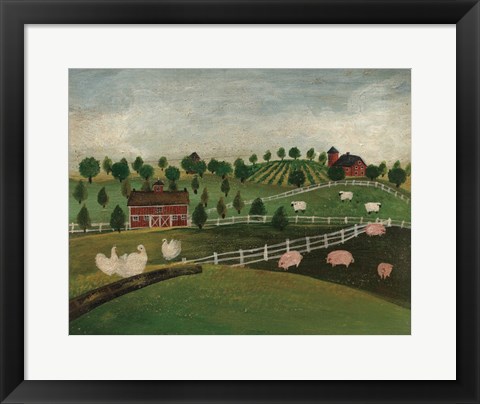 Framed Day at the Farm I Print