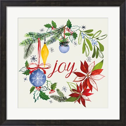 Framed Watercolor Christmas VI Print