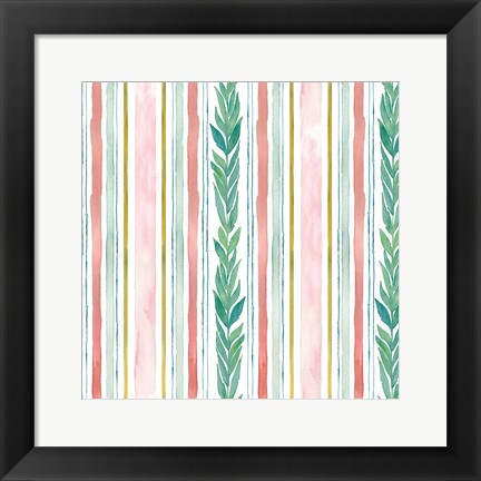 Framed Tropical Fun Pattern V Print