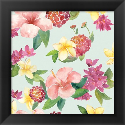 Framed Tropical Fun Pattern VI Print