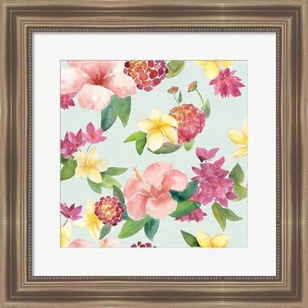 Framed Tropical Fun Pattern VI Print