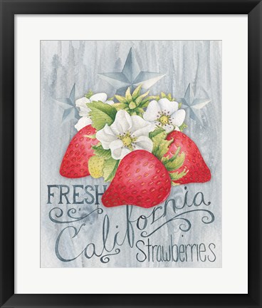 Framed American Berries I Print