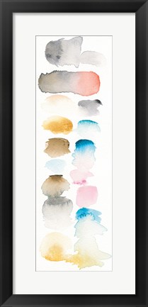 Framed Watercolor Swatch Panel I Bright Print