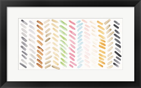 Framed Watercolor Swipes Print