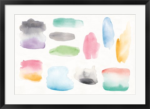 Framed Watercolor Swatch Element Print