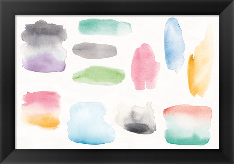 Framed Watercolor Swatch Element Print