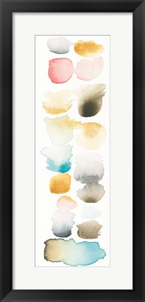 Framed Watercolor Swatch Panel II Print