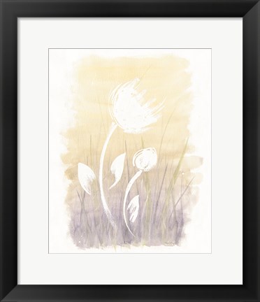 Framed Floral Silhouette I Print