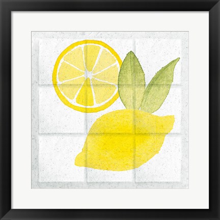 Framed Citrus Tile VI Print