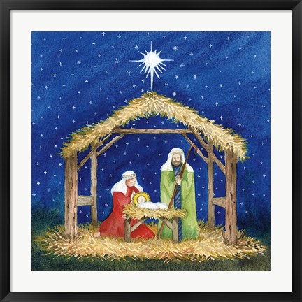 Framed Christmas in Bethlehem III Print