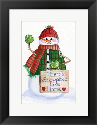 Framed Snowman Saying IV Print