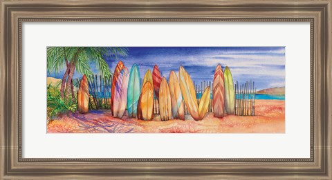 Framed Surfboards Print