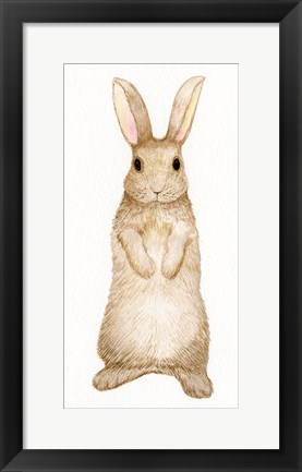 Framed Spring Bunny II White Print