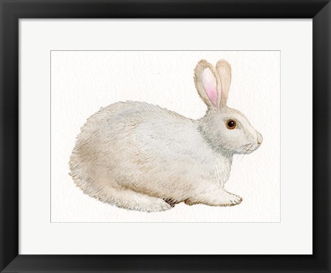 Framed Spring Bunny IV White Print