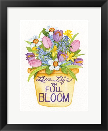 Framed Spring Saying IV Print