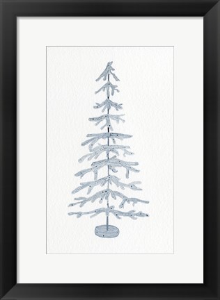 Framed Coastal Holiday Tree IV Print