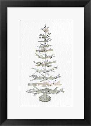 Framed Coastal Holiday Tree II Print