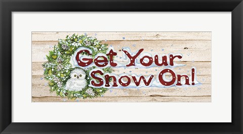 Framed Holiday Sayings III on Wood Print