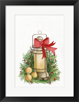 Framed Holiday Lantern II Print