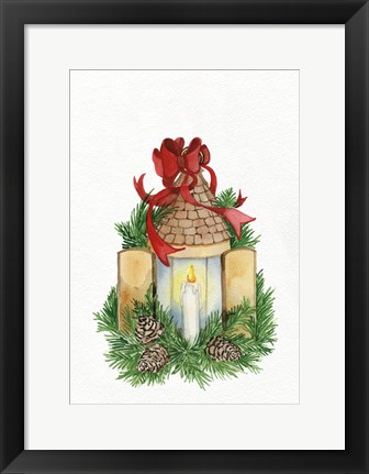 Framed Holiday Lantern IV Print