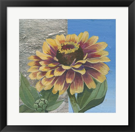 Framed Zinnia Spice Print