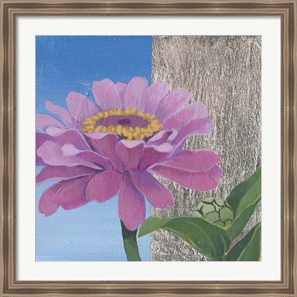 Framed Zinnia Pink Print