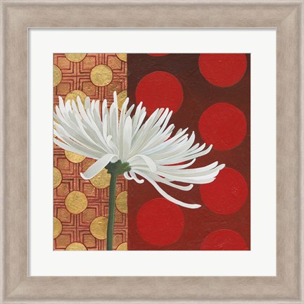 Framed Morning Chrysanthemum I Print