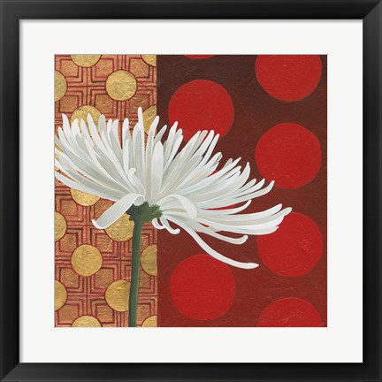 Framed Morning Chrysanthemum I Print