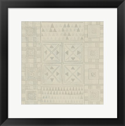 Framed Geometric Tone on Tone II Print