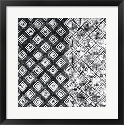 Framed Maki Tile II BW Print