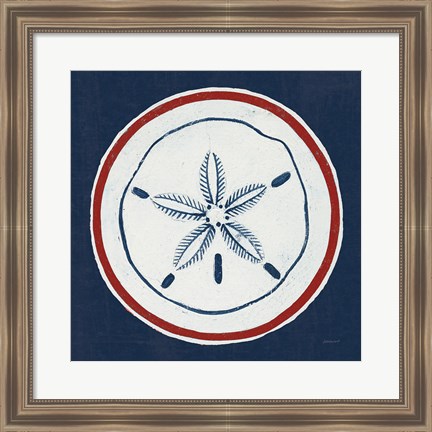 Framed Summer Shells I Nautical Print