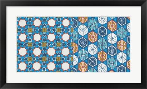 Framed Hex Tiles Print