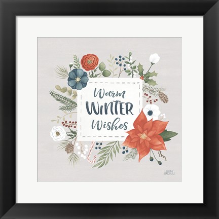 Framed Holiday Garden III Print